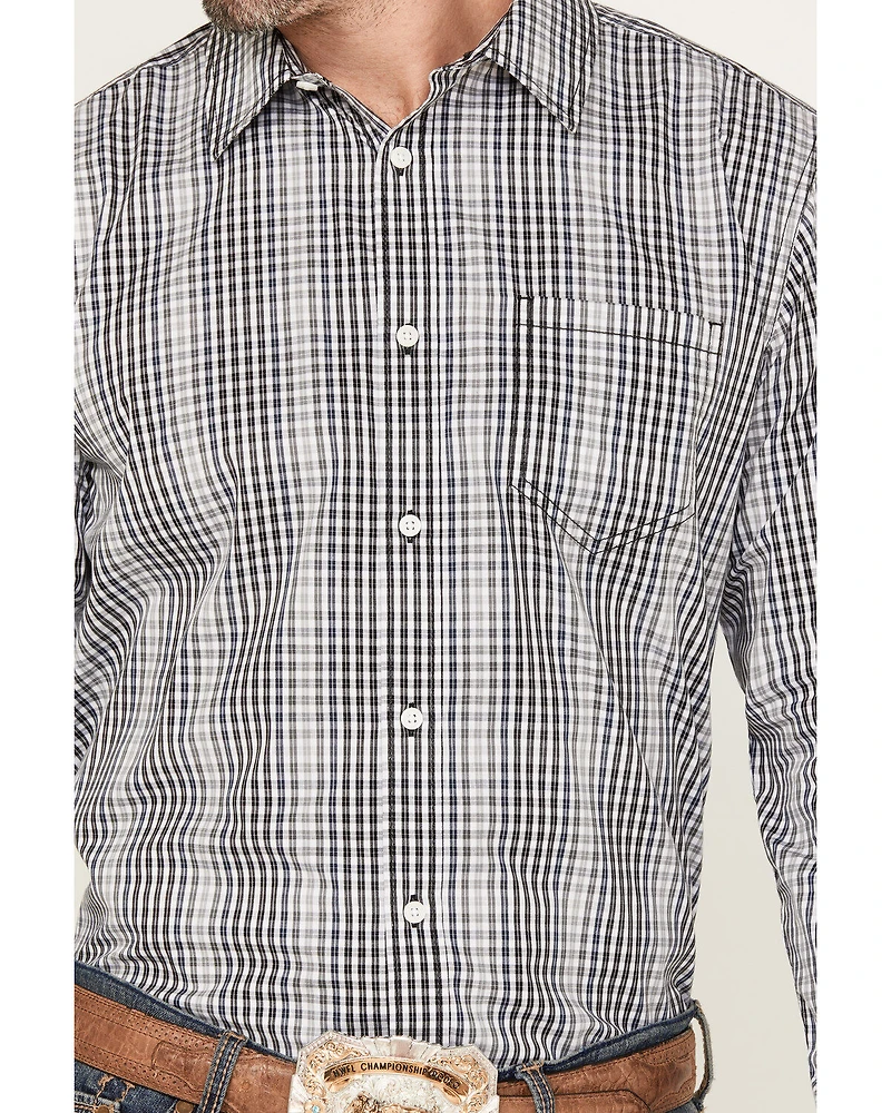 Gibson Men's Wallace Plaid Print Long Sleeve Button-Down Western Shirt