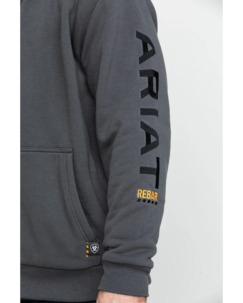 Ariat Men's Rebar All-Weather Full Zip Work Hooded Sweatshirt - Tall