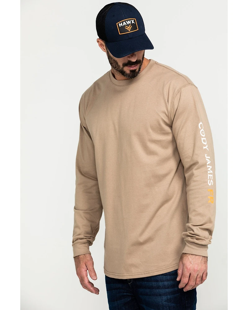 Cody James Men's FR Logo Long Sleeve Work T-Shirt - Tall