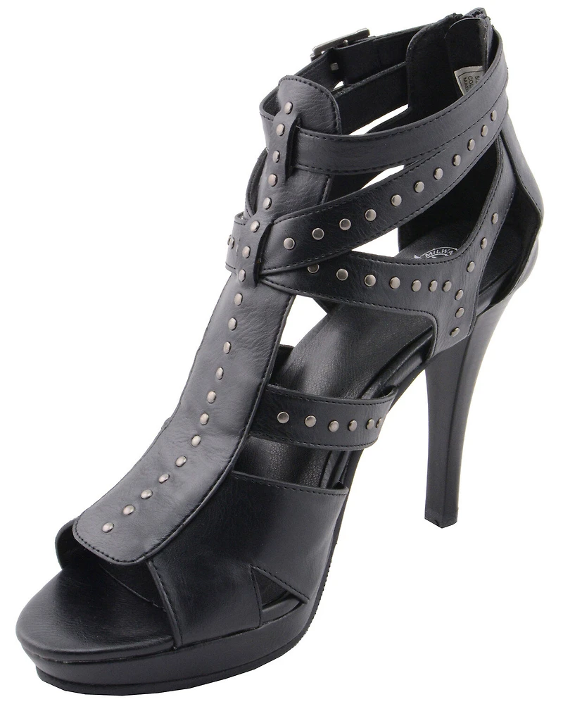 Milwaukee Performance Women's Studded Ankle Strap Sandals