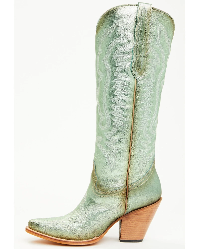 Corral Women's Metallic Tall Western Boots - Snip Toe