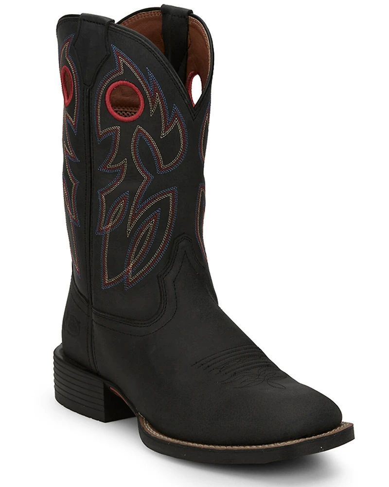 Justin Men's 11" Bowline Western Boots - Broad Square Toe