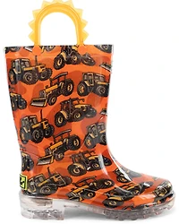 Western Chief Boys' Tractors Lighted Rain Boots - Round Toe