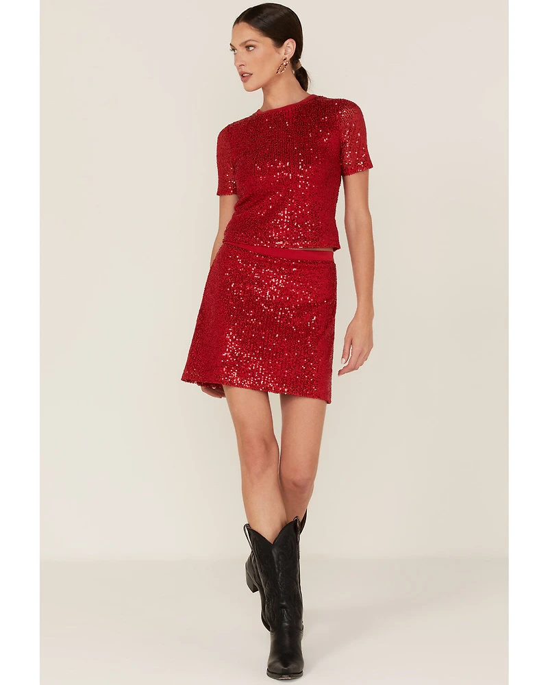 Band of the Free Women's Disco Diva Sequin Skirt