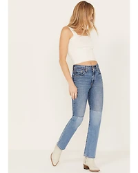 Levi's Women's Medium Wash 501 Pieced Destructed Jeans