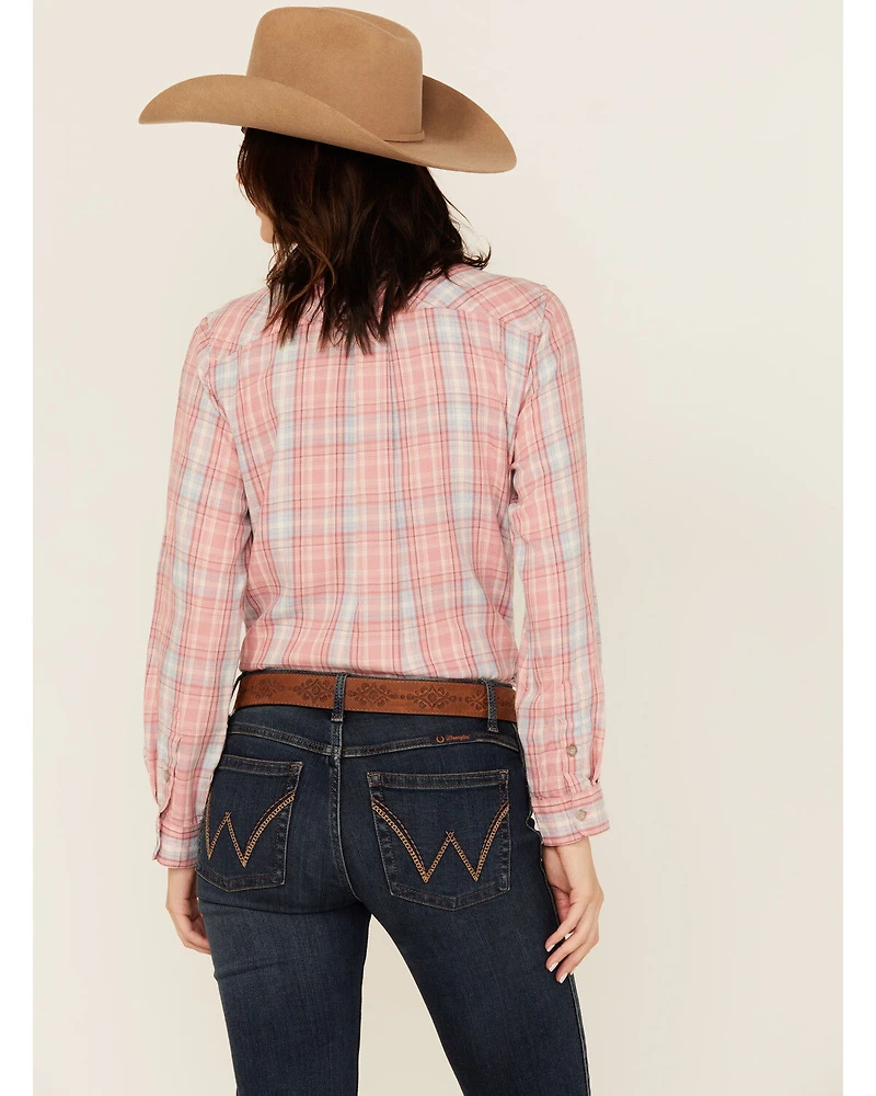 Ariat Women's Billie Jean Plaid Print Long Sleeve Button-Down Western Shirt