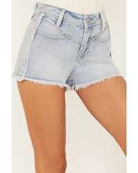 Shyanne Women's Light Wash Mid Rise Shorts