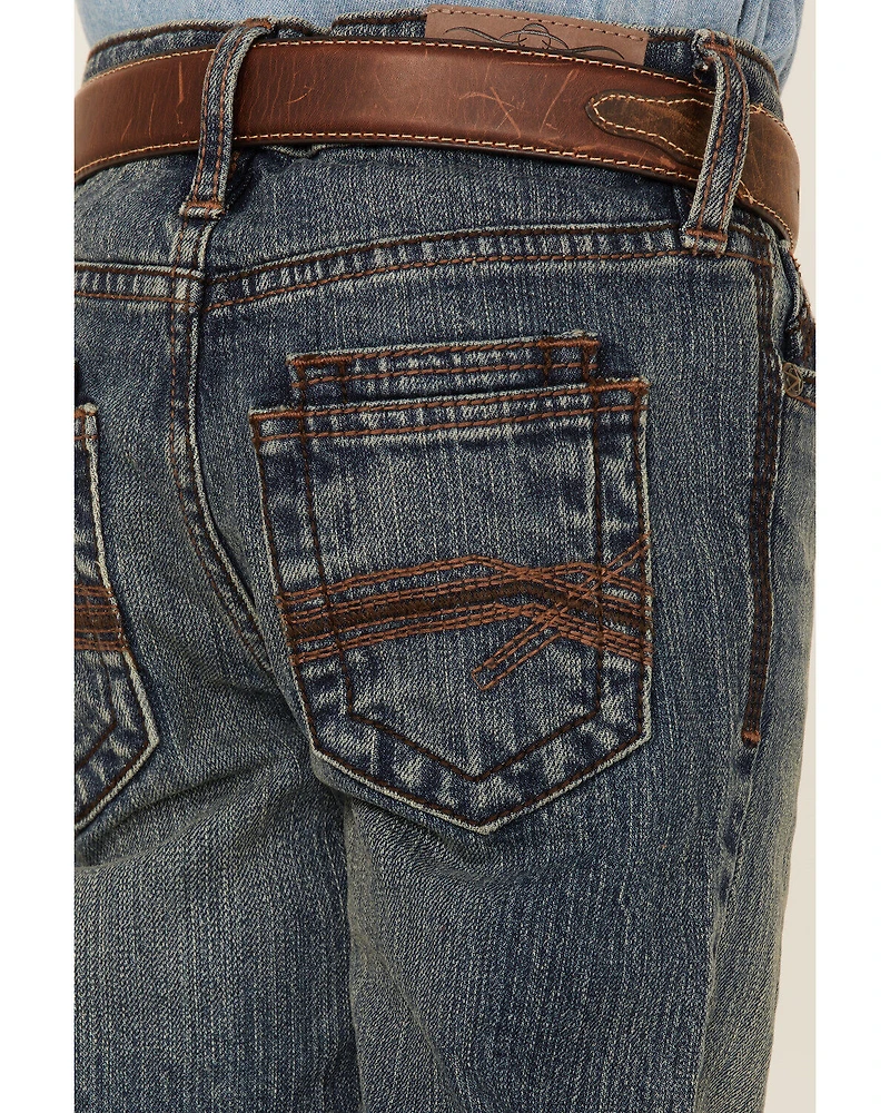 Cody James Boys' Steel Dust Medium Wash Mid Rise Stretch Slim Straight Jeans - Sizes 4-8