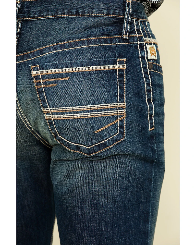 Cinch Men's Ian Rigid Dark Slim Bootcut Jeans