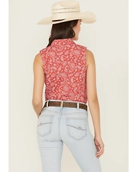 Wrangler Retro Women's Boot Barn Exclusive Paisley Print Sleeveless Pearl Snap Western Shirt