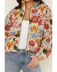 Cleo + Wolf Women's Floral Sherpa Jacket