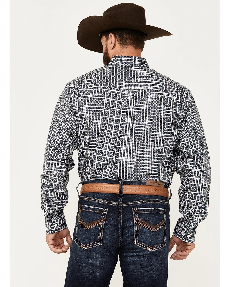 Cinch Men's Geo Print Long Sleeve Button-Down Western Shirt