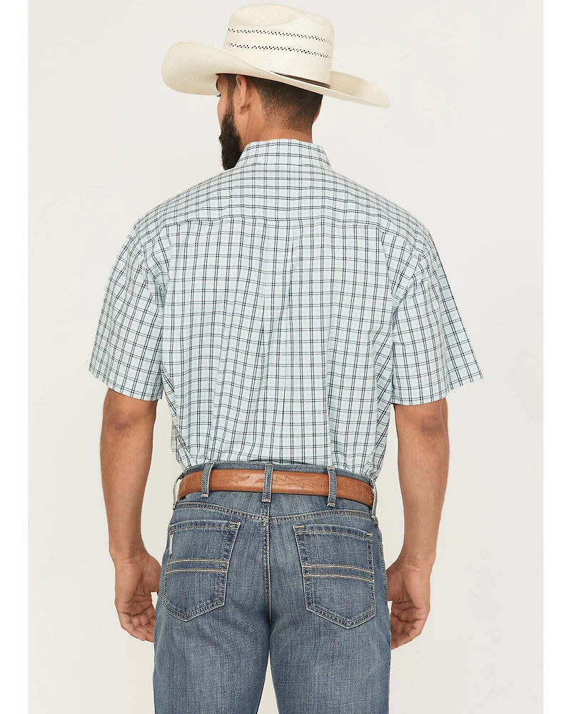 Cinch Men's Plaid Print Short Sleeve Button-Down Western Shirt