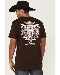 Cody James Men's Southwestern Skull Short Sleeve Graphic T-Shirt