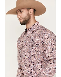 Moonshine Spirit Men's Opre Paisley Print Long Sleeve Snap Western Shirt