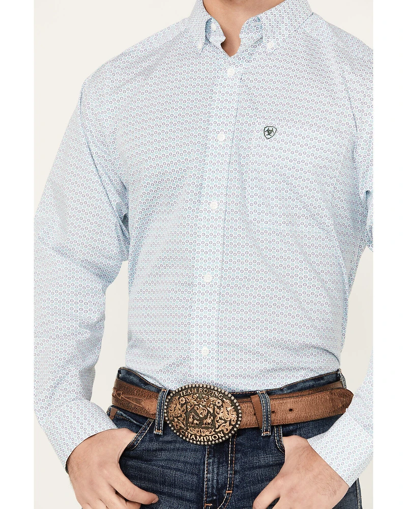 Ariat Men's Kolton Geo Print Long Sleeve Button-Down Western Shirt
