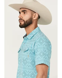 Ariat Men's Retro Southwestern Short Sleeve Pearl Snap Polo Shirt