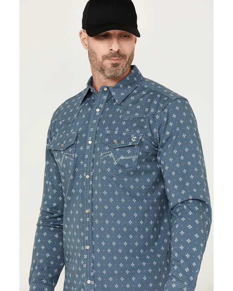 Cody James Men's FR Printed Lightweight Long Sleeve Snap Western Work Shirt