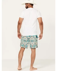 Rock & Roll Denim Men's Southwestern Print Stretch Board Shorts
