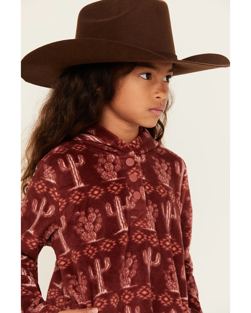 Wrangler Girls' Cacti Hooded Pullover