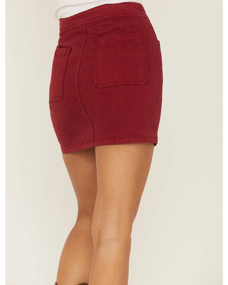 Shyanne Women's Button Front Denim Mini Skirt