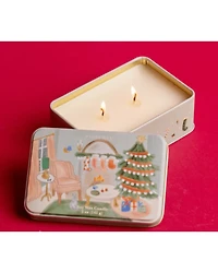 Paddywax Illustrated Holiday 5oz Candle Tin