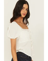 A.T.A.P Women's Tie Front Shirt