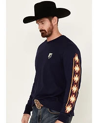 RANK 45® Men's Southwestern Print Long Sleeve Graphic T-Shirt
