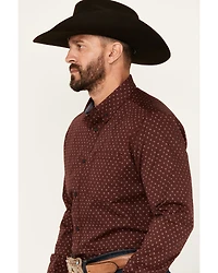 Cody James Men's Williams Mini Floral Print Long Sleeve Button-Down Stretch Western Shirt