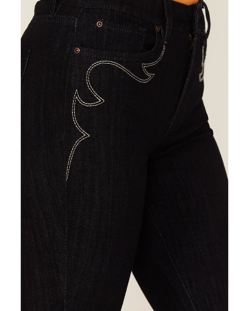 Idyllwind Women's Glenn Dark Wash High Rise Western Stitched Bootcut Comfort Stretch Denim Jeans