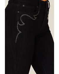 Idyllwind Women's Glenn Dark Wash High Rise Western Stitched Bootcut Comfort Stretch Denim Jeans