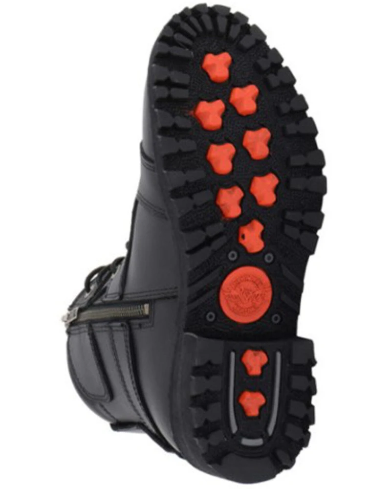 Milwaukee Leather Women's Harness Moto Boots - Soft Toe