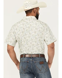 Gibson Trading Co Men's Groovey Floral Print Short Sleeve Button-Down Western Shirt