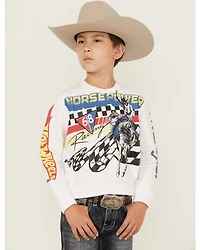 Wrangler® x Hot Wheels™ Boys' Rodeo Crew Neck Sweatshirt