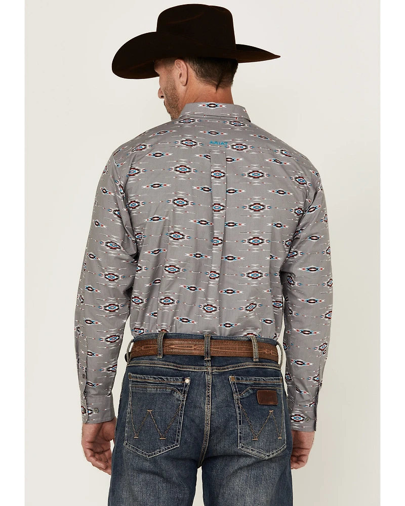 Ariat Men's Jarrod Southwestern Print Long Sleeve Button-Down Western Shirt - Tall