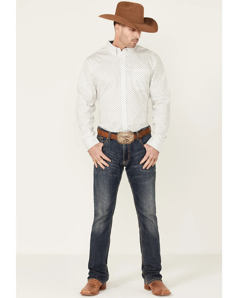 Cody James Core Men's Old Soul Mini Geo Print Long Sleeve Button-Down Western Shirt