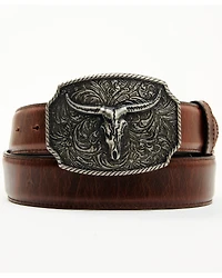 Cody James Men's Longhorn Scroll Buckle Belt