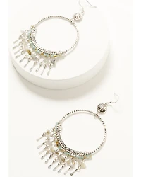 Shyanne Women's Soleil Silver Hoop Earrings