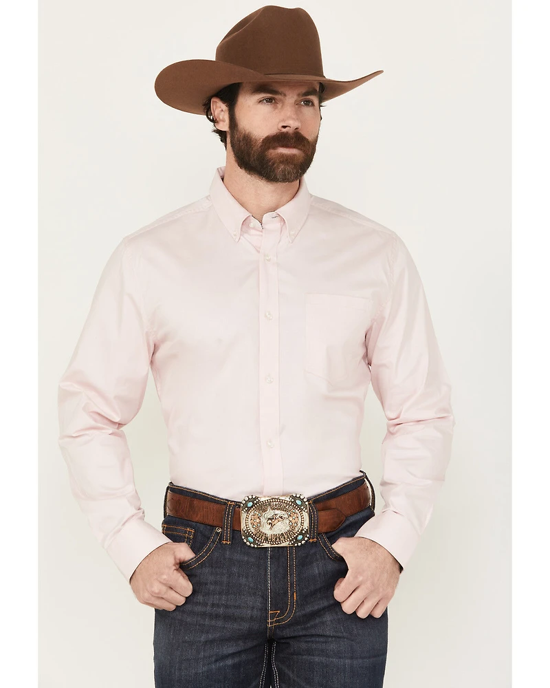 Cody James Men's Performance Twill Solid Long Sleeve Button-Down Stretch Western Shirt