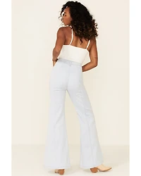 Flying Tomato Women's Front Pocket Flare Leg Jeans