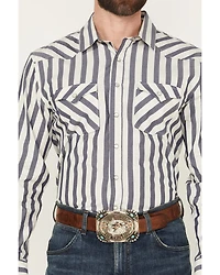 Panhandle Men's Striped Long Sleeve Pearl Snap Western Shirt