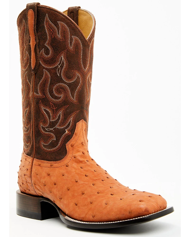 Cody James Men's Exotic Full Quill Ostrich Western Boots - Broad Square Toe