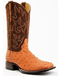 Cody James Men's Exotic Full Quill Ostrich Western Boots - Broad Square Toe