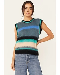 Molly Bracken Women's Striped Sleeveless Sweater Vest