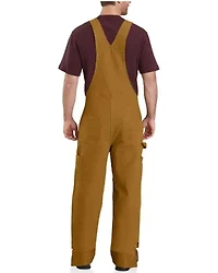 Carhartt Men's Quilt Lined Washed Bib Work Overalls - Tall