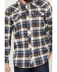 Cody James Men's FR Plaid Print Long Sleeve Snap Midweight Work Shirt