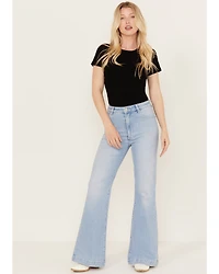 Rolla's Women's Bluebird Light Wash High Rise East Coast Flare Jeans