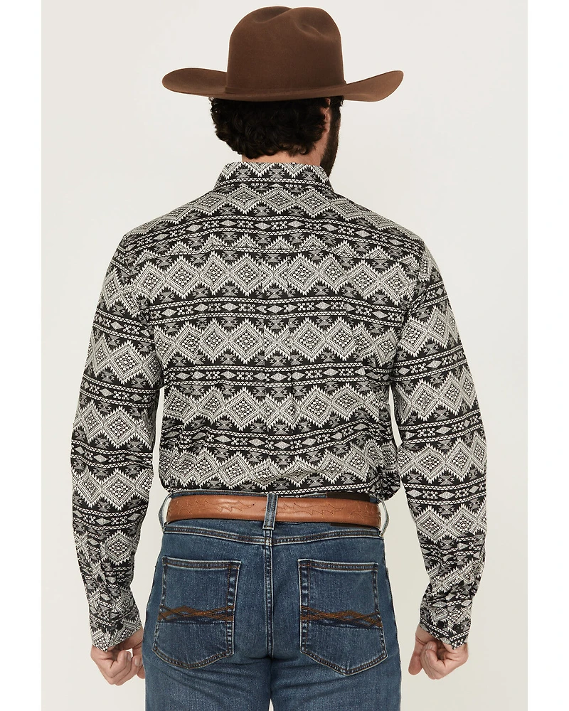 RANK 45® Men's Blaze Southwestern Striped Long Sleeve Button-Down Stretch Western Shirt