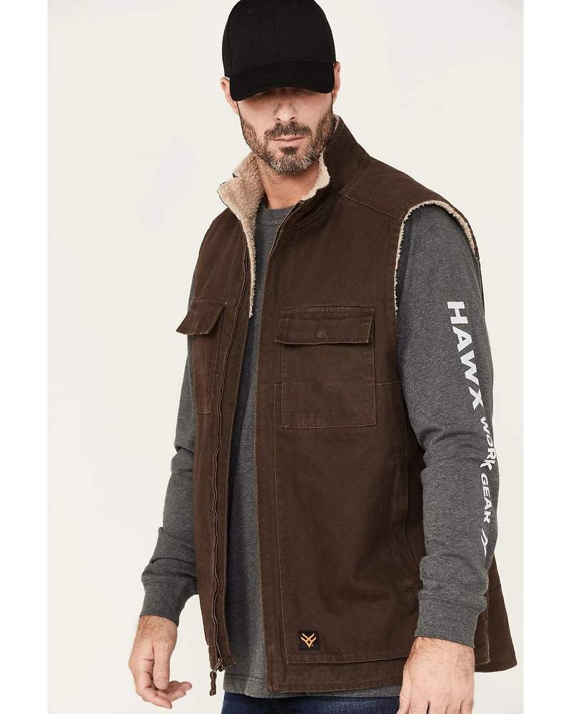 Hawx Men's Weathered Sherpa Lined Work Vest