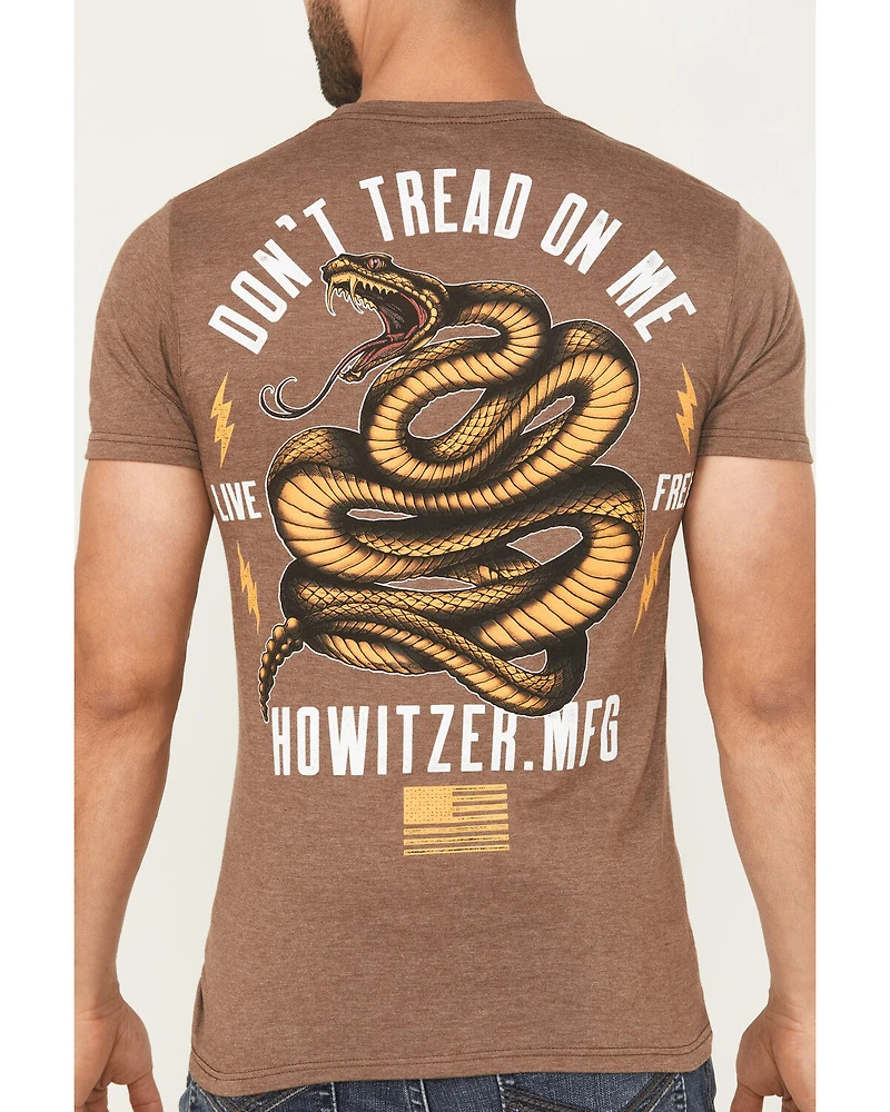 Howitzer Men's Don't Tread on Me Short Sleeve Graphic T-Shirt